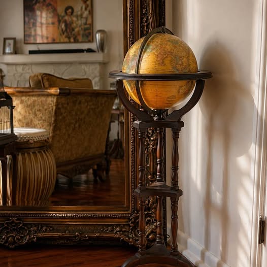 Vintage Butler Floor Globe Lamp, gallery view