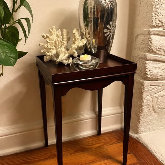 Bombay Company Mahogany Side Table, gallery view