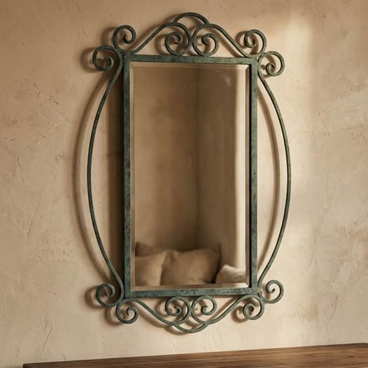 Wrought Iron Wall Mirror, gallery view