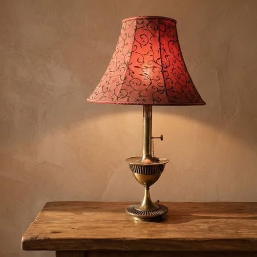 Pair Vintage Brass Empire Column Lamps – Solid Brass – Classic Statement, gallery view