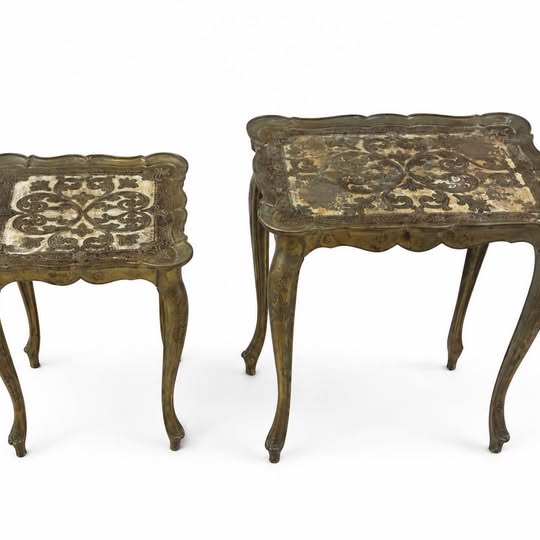 Italian Florentine Nesting Tables, gallery view