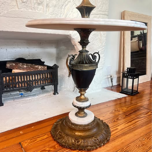 Marble Pedestal Table, gallery view