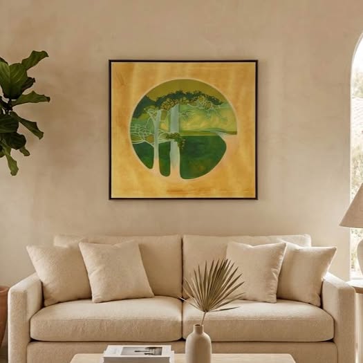 Large Abstract Painting 38x38, gallery view
