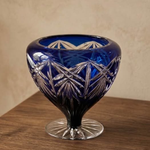 Cobalt Cut Crystal Bowl, gallery view