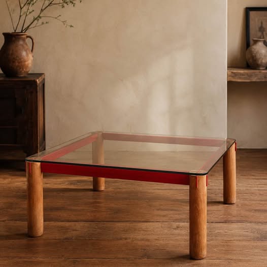Postmodern Glass Coffee Table, gallery view