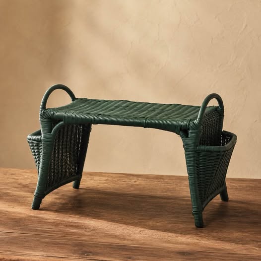 Vintage Wicker Bed Tray, gallery view